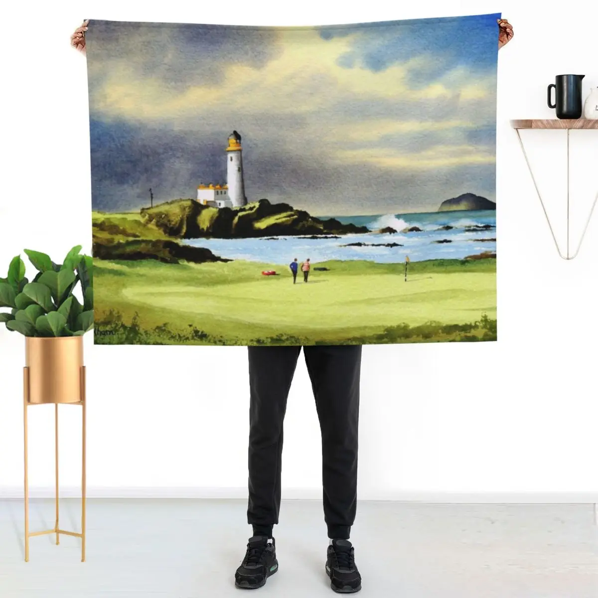 Turnberry Golf Course Scotland 10th Hole Throw Blanket Quilt warm for winter Summer funny gift Winter beds Blankets
