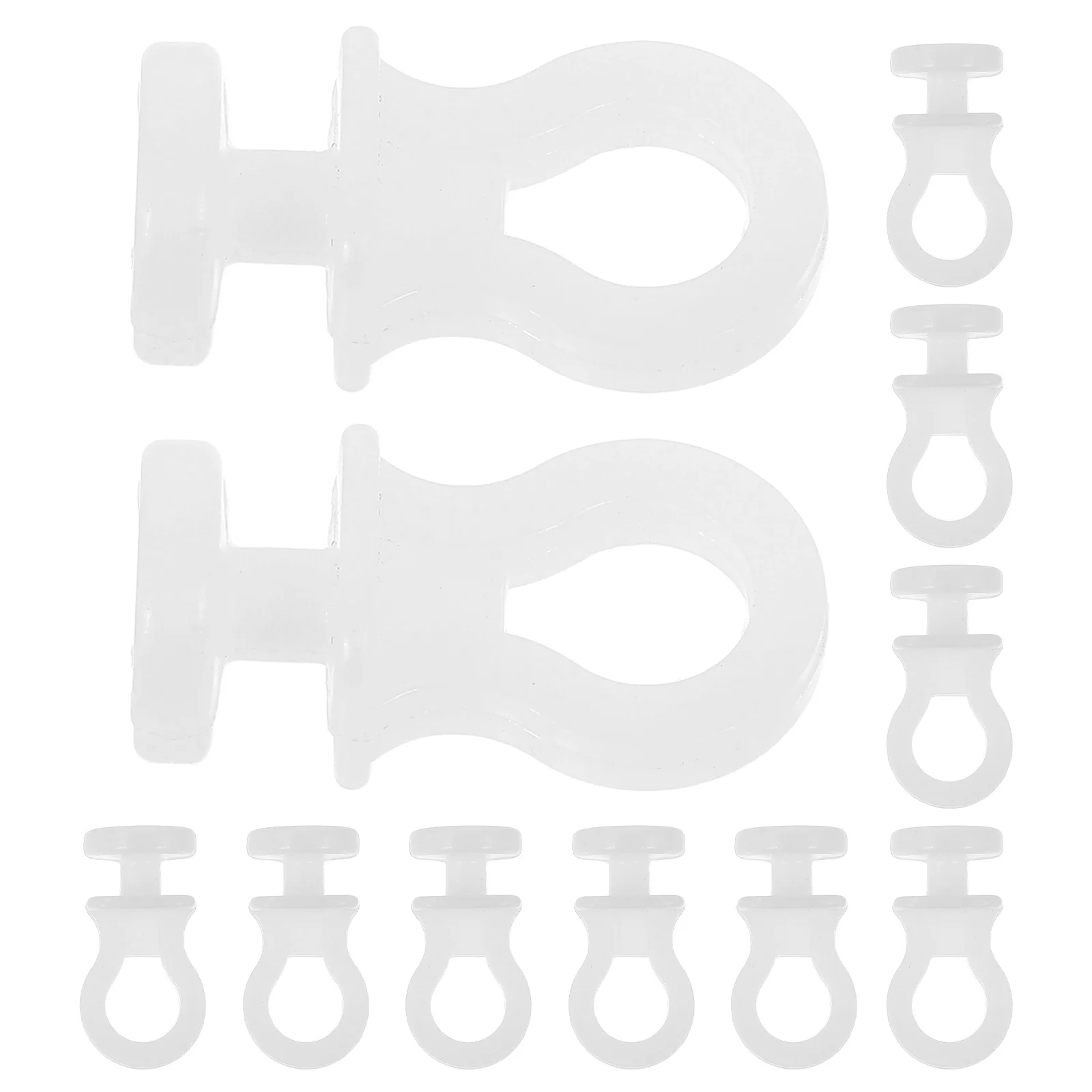 

100pcs Plastic Hooks White Sliding Track For Kitchen Bathroom Closet Organization Space-Saving Hanging Utility Hook
