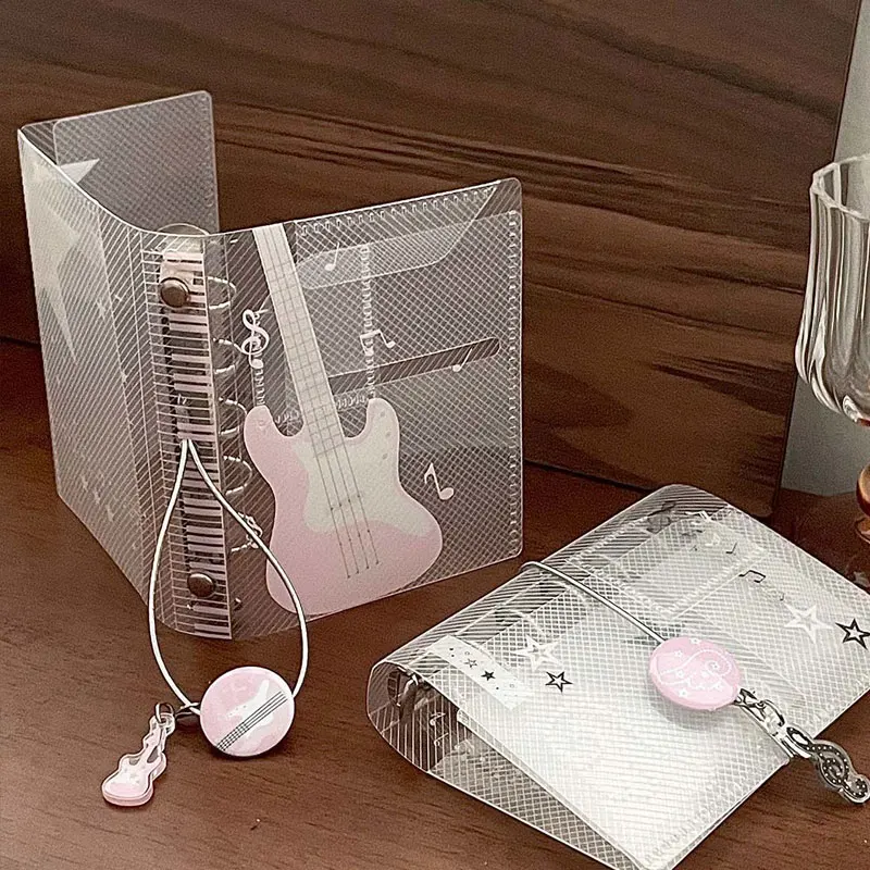 M5 Music Loose Leaf Binder Inner Page Binder Textured PP Tri-Fold Notebook PlannerAgenda Accessories School Stationery