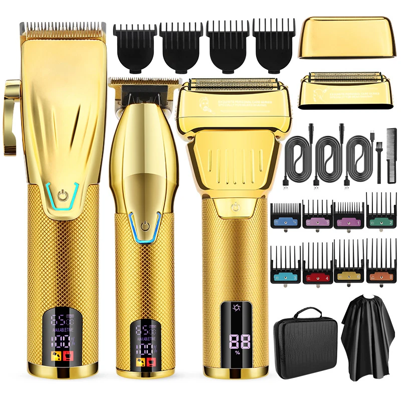 Resuxi 362 Complete Barber Kit New Hair Clipper Professional Hair Trimmer Magnetic Men's Shaver Set