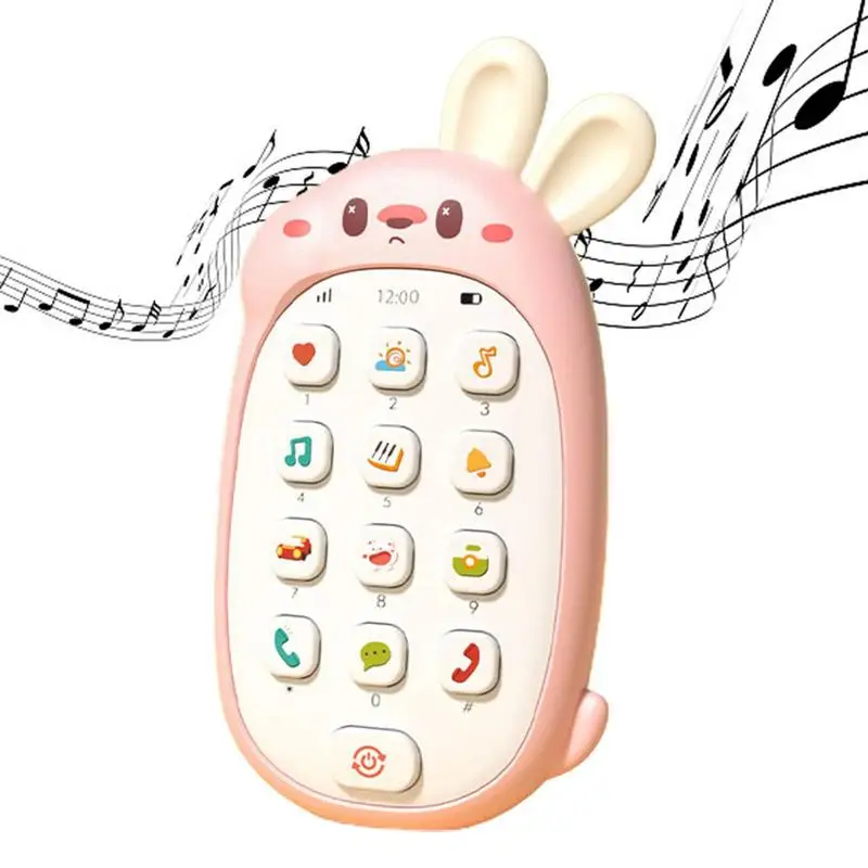 Baby Phone Toy Music Sound Telephone Sleeping Toys With Teether Simulation Phone Kids Infant Early Educational Toy Kids Gifts