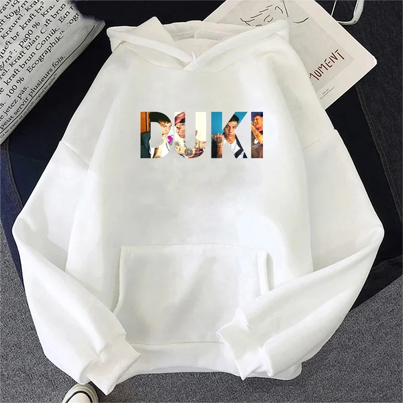 Autumn and Winter New Men\'s Women\'s Hooded Long Sleeve Sweatshirt Rapper DUKi Printed Sweatshirt Casual Fashion Warm Hooded Top