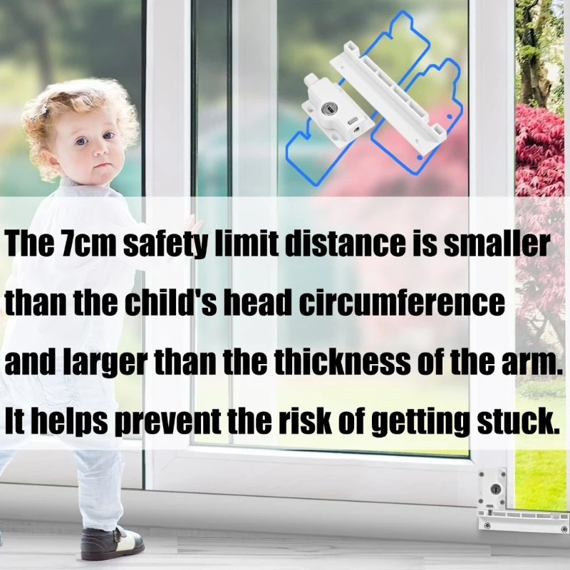 

1Pc Sturdy Weatherproof Window Restrictors Adjustment Safe Instants Setups