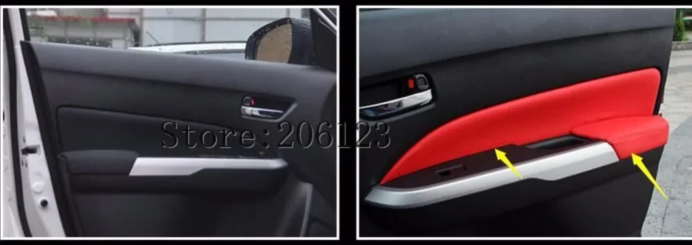 Inside door of plank is genuine leather cover Car accessories For Suzuki vitara 2016 2017 2018 2019