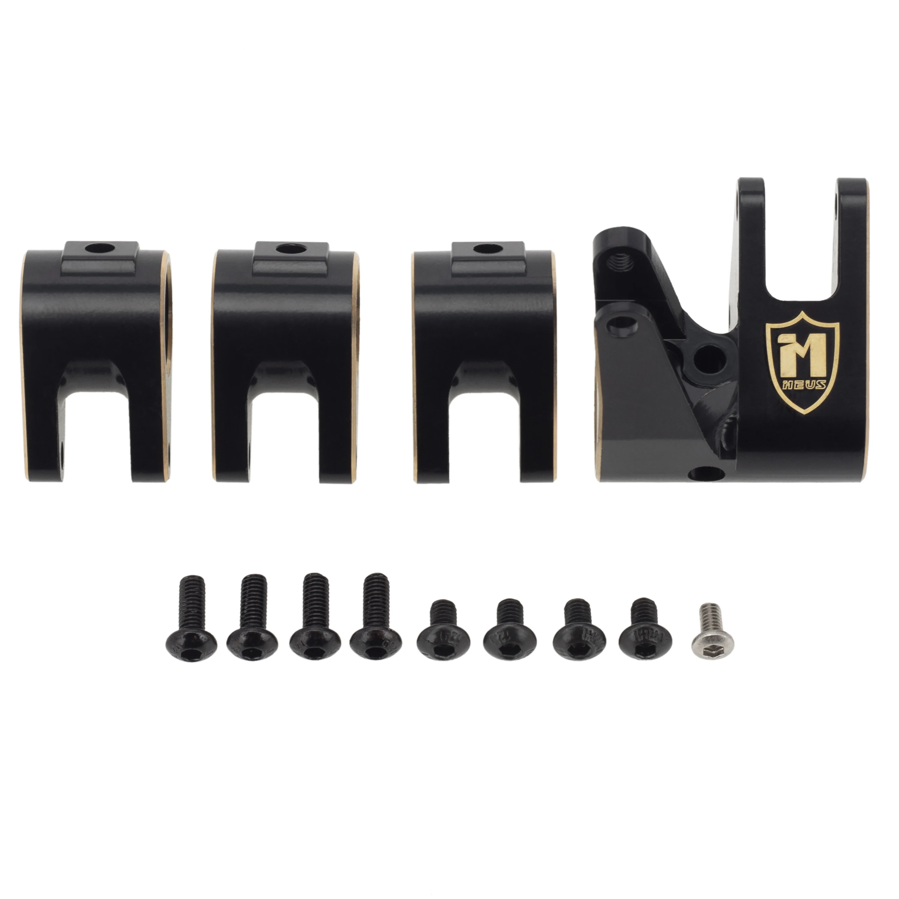 

MEUS Racing SCX10 Pro черная латунная Передняя и задняя осевые крепления для Axial 1/10 SCX10 PRO обновленные гусеничные