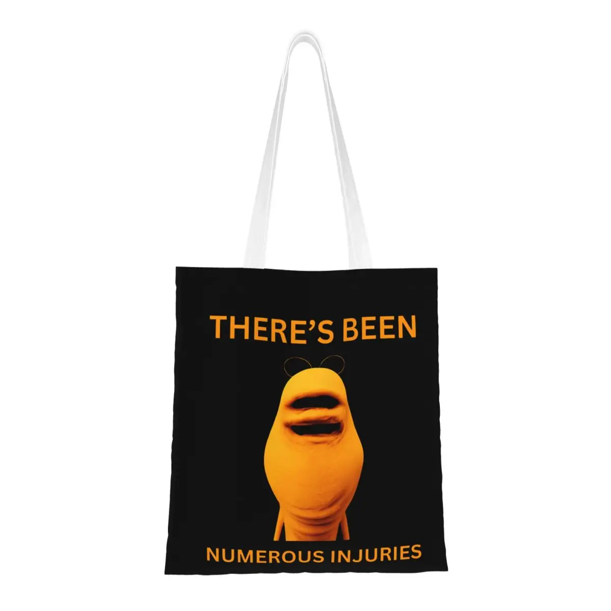 

Marcus The Worm Funny Canvas Tote Bag Aesthetic Unique Design Grocery Bag for Women Men