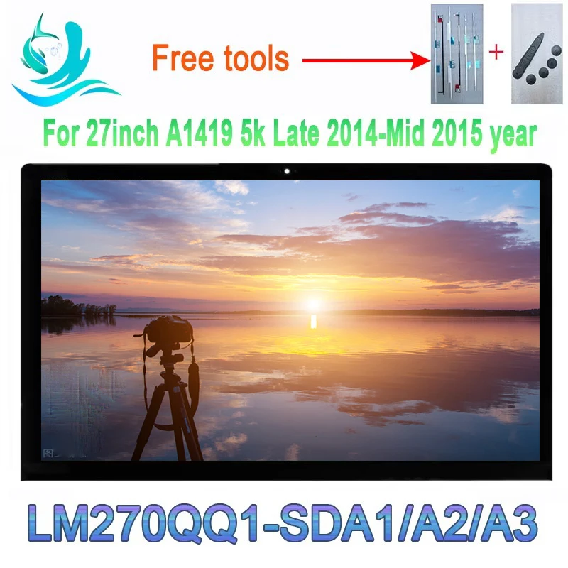 

NWE LCD screen LM270QQ1-SDA2 LM270QQ1 SDA2 iMac 27'' A1419 5k Screen Display LCD Assembly 5120*2880 MF885 MF886 MK462 MK482