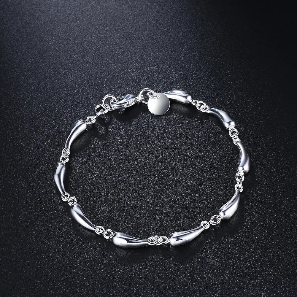 

925 Sterling Silver Bracelet Lovely Cute Chain for Women Lady Fashion Charm Jewelry Wedding Noble Party Gifts