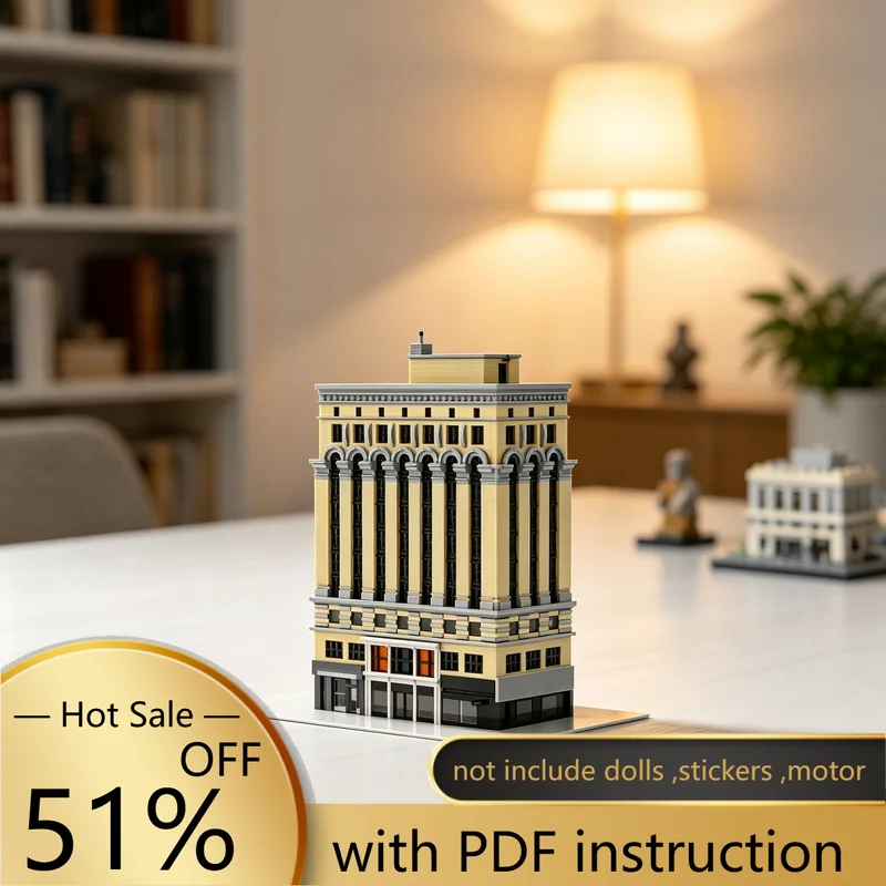6938PCS MOC New York Modular Urban Architecture Street View Building Blocks DIY Assembly Gifts for Adults Collection Desktop