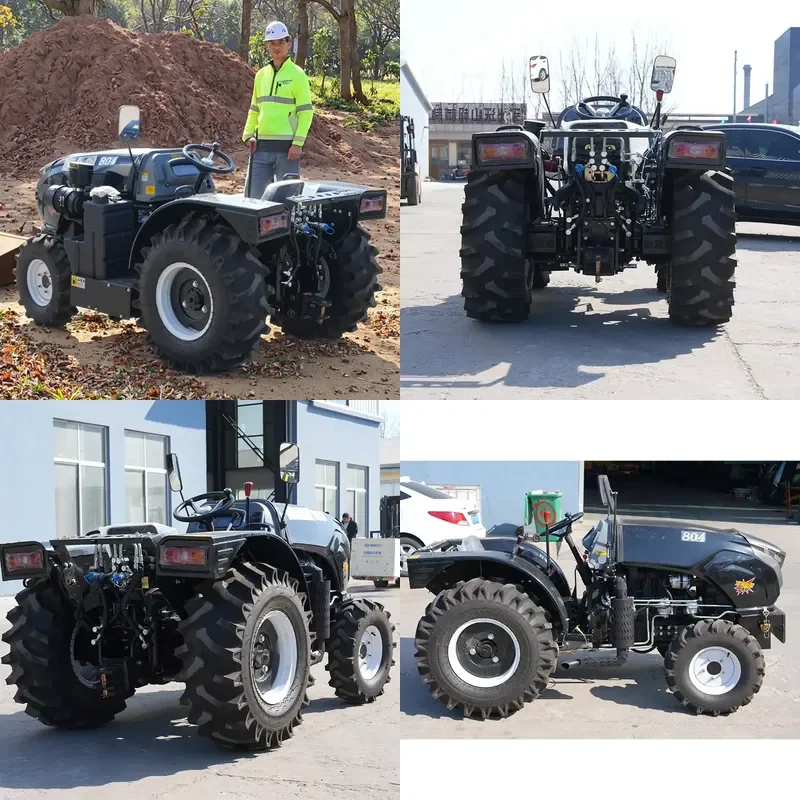 YWM Certificate 80HP Micro Tractor with 4WD Engine Transmission Multi-purpose Agricultural Wheeled Tractor