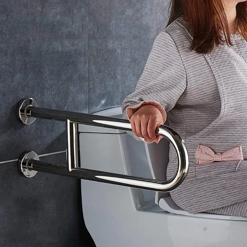 304 stainless steel armrest bathroom wall hanging perforated safety armrest