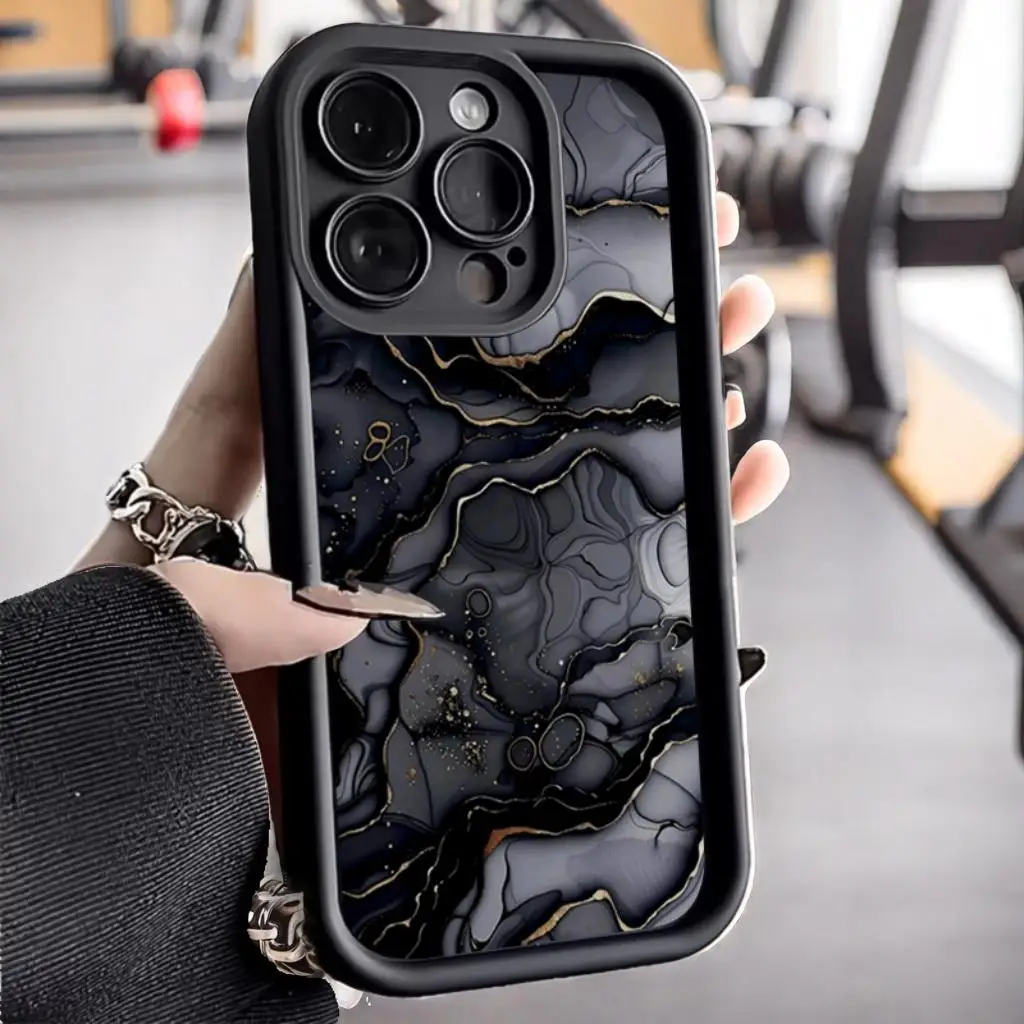 

Marble Quicksand Pattern Printing Matte Phone Case For iPhone 16 15 14 Pro Max 12 13 Pro 11 15 16 14 Plus X XS XR 7 8 Soft Cover