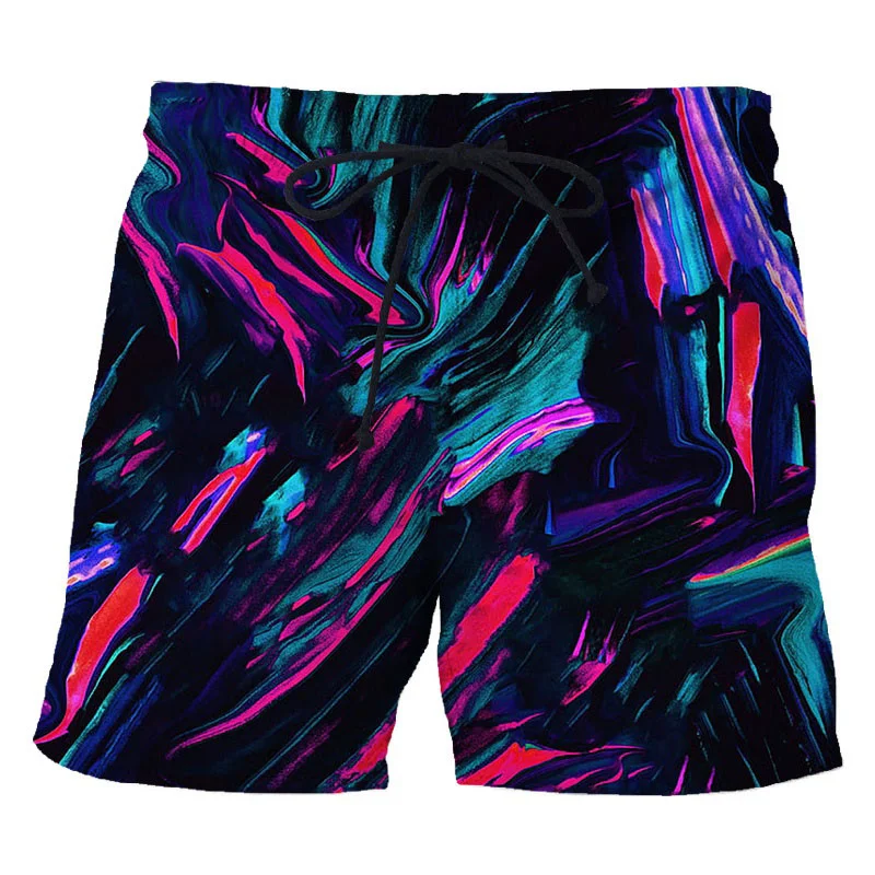 3D Print Vertigo Hypnotic Beach Shorts For Men Hot Sale Sports Casual Street Short Pants Summer Oversized Cool Swimming Trunks