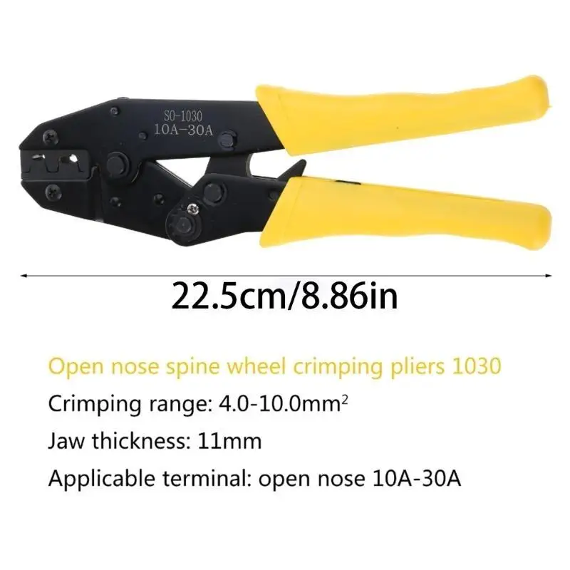 652F Ratcheting Wire Terminal Crimper Tool for Insulated Terminals Fixed Jaw Crimper