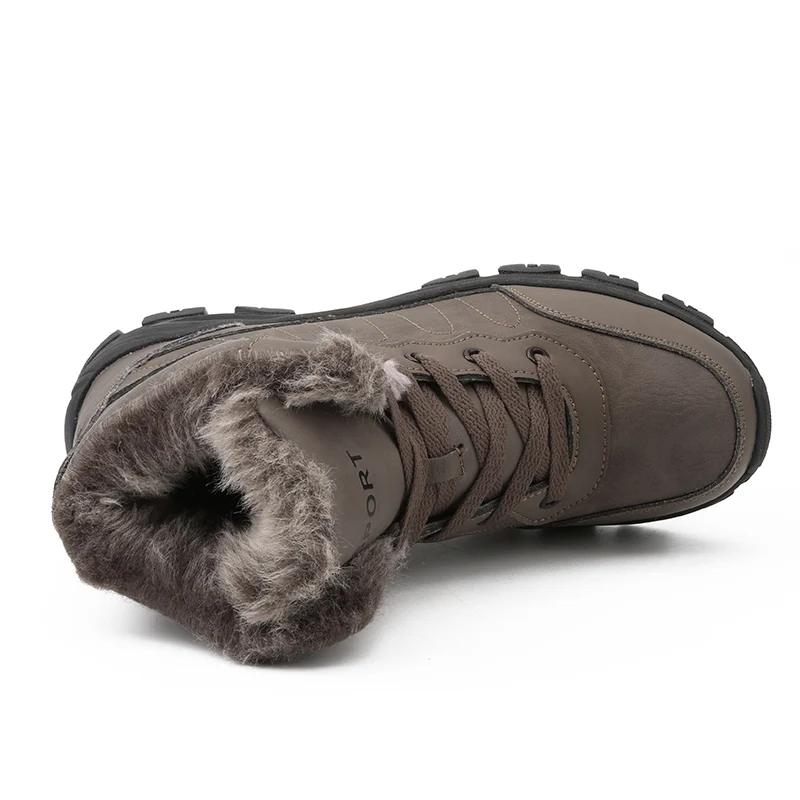 Men Snow Boots Waterproof Sneakers Super Warm Men\'s Boots Outdoor Anti-slip Male Hiking Boots Work Shoes Size 45 Mens Shoes