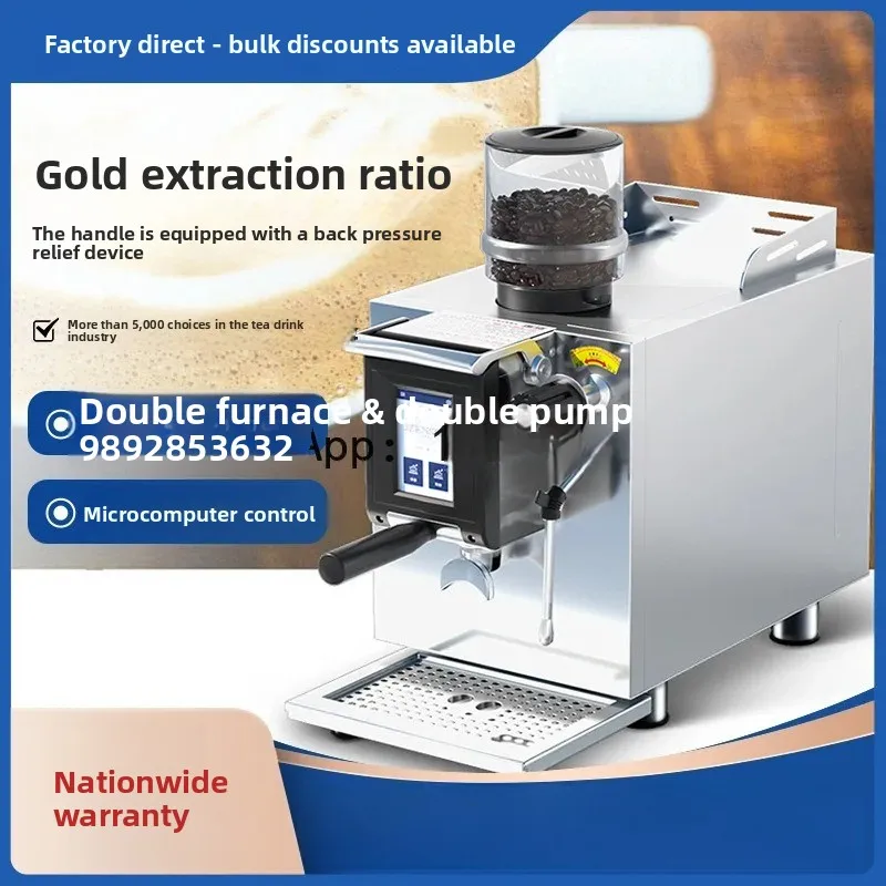 

P30-Commercial coffee machine - italian style, dual boiler, semi-automatic, compact design, integrated grinder - perfect for