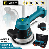 Gisam Tile Tiling Machine Electric Wall Floor Tiles Laying Vibrating Tool Enlarged Suction Cup Home Tile For Makita 18V Battery