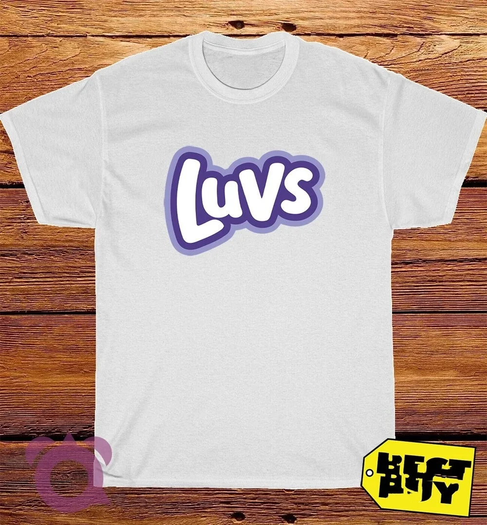

2025 Summr New T-shirt Luvs Logo Men's American Funny T-shirt Printed Cotton Round Neck T-shirt for Men and Women