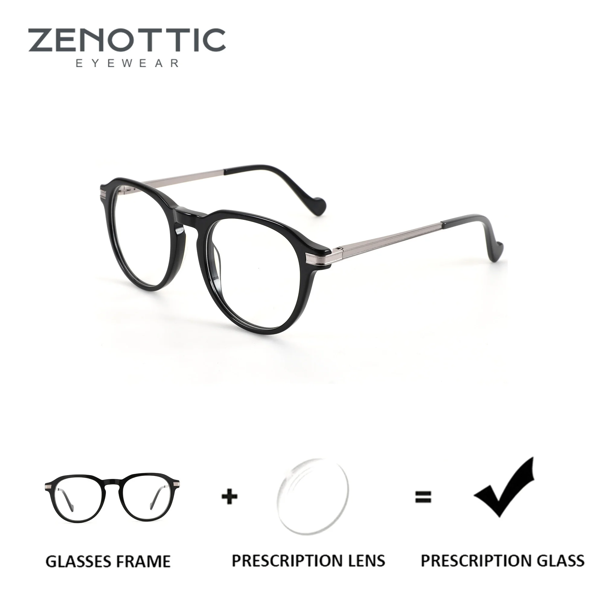 zenottic-lサイズ-アセテート製-スクエア型-矯正メガネ（男性用）-ブルーライトカット-近視用-度付きレンズ-老眼鏡-女性用