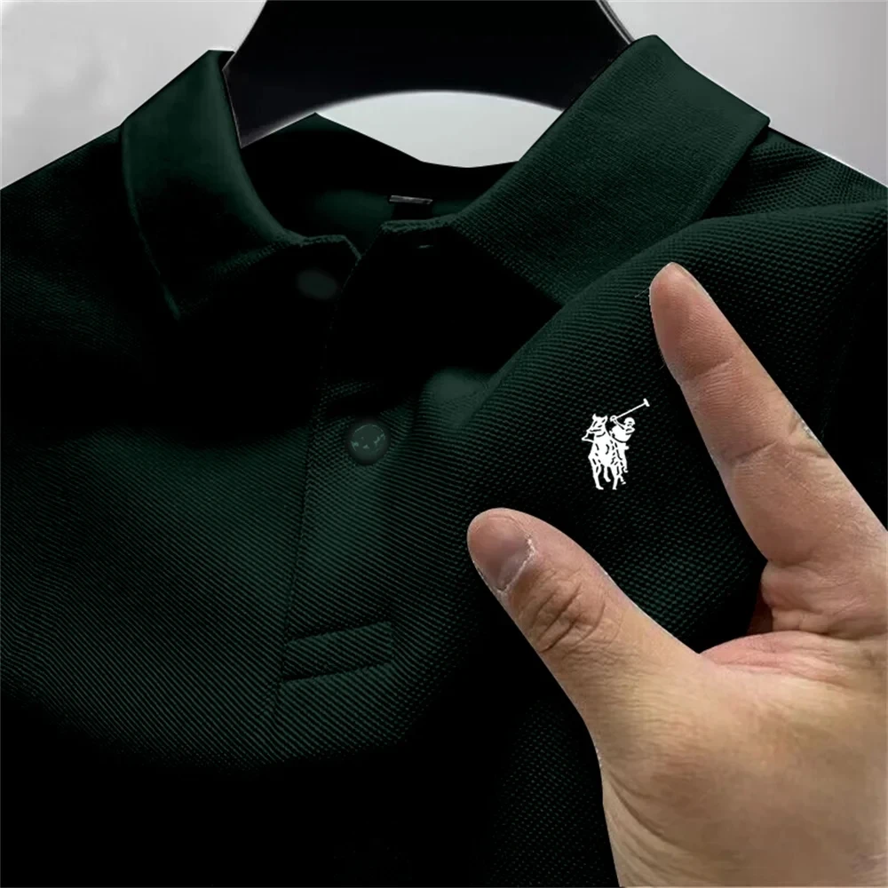 Summer New Men's Short Sleeve Polo Shirt T-shirt Cool and Breathable POLO Shirt Business Casual Sweat-absorbing Top