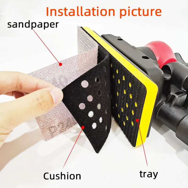 Suitable for MIRKA Dry Grinder Buffer Pad Electric 70/198mm Rectangular Protection Pad