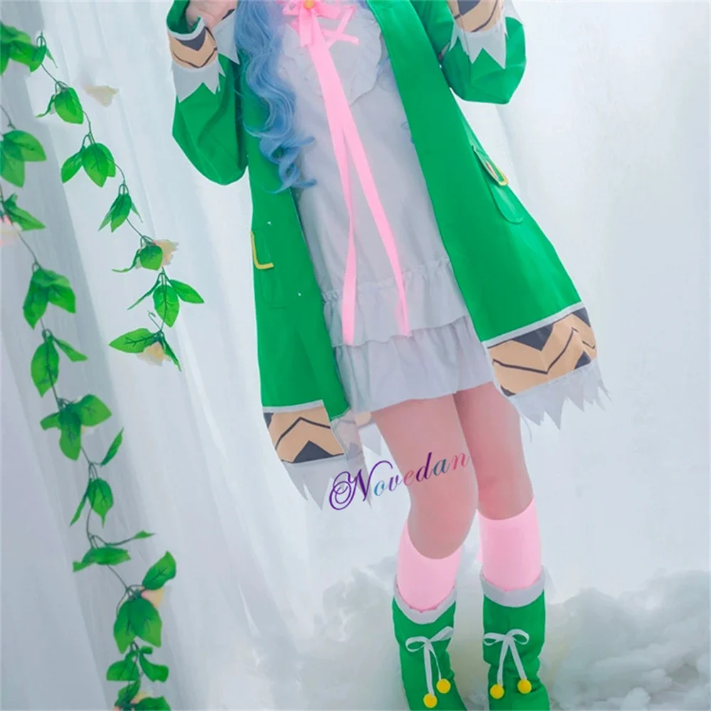 Himekawa Yoshino Cosplay Traje para Mulheres, Peruca Anime, Casaco com capuz, Vestido branco, Traje de Halloween, Data A Live