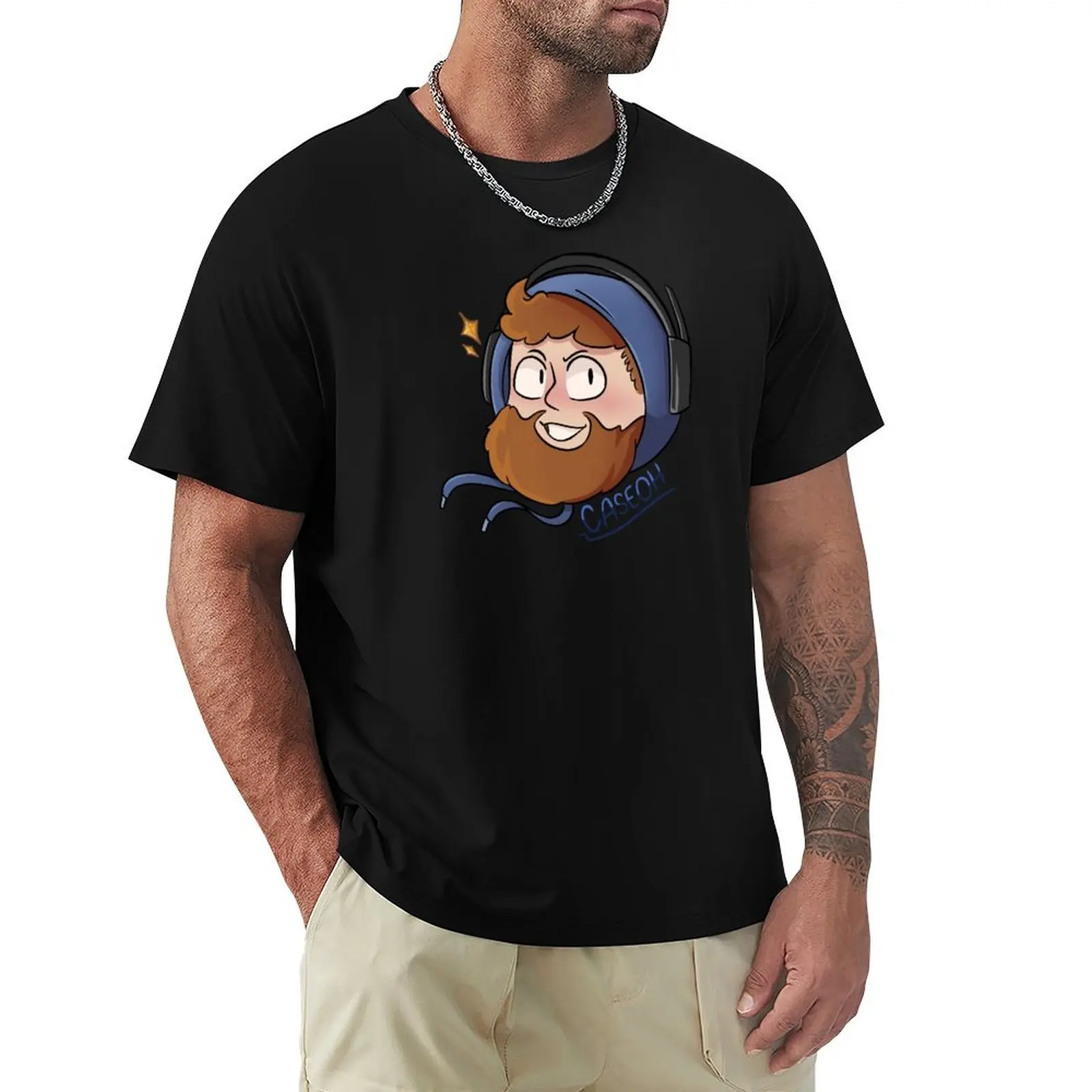 

CaseOh Simple Cartoon Headshot T-Shirt summer tops tshirts personalised quick-drying mens plain t shirts
