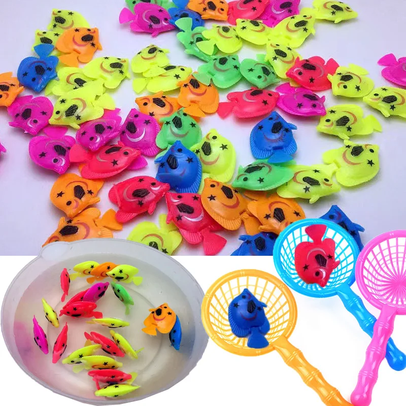 

10pcs/lot Cute Mini Simulate Plastic Fish Baby Bath Accessories Toddler Pool Play Toys for Kids Shower Aquarium Decorative Gifts