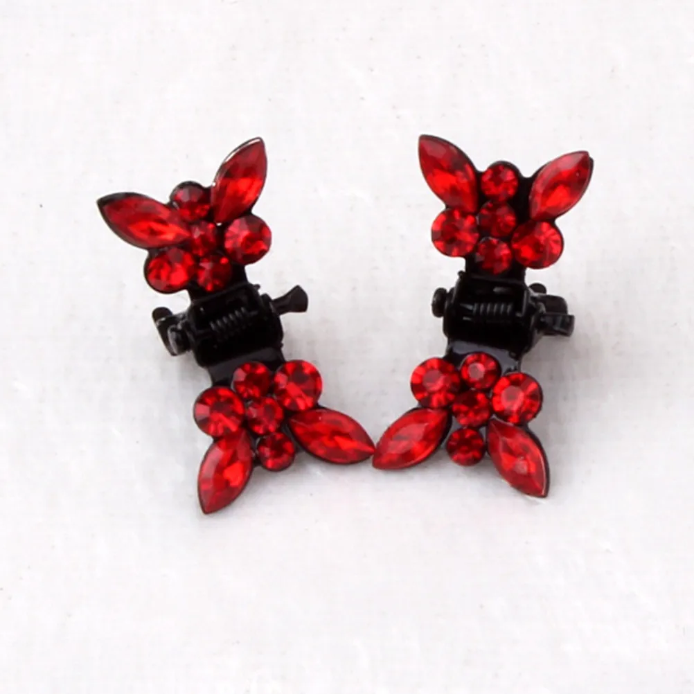 

20Pcs Mini Crystal Rhinestone Butterfly Knot Hair Claw Clips Baby Toddler Girl Hair Accessories Ponytail Bangs