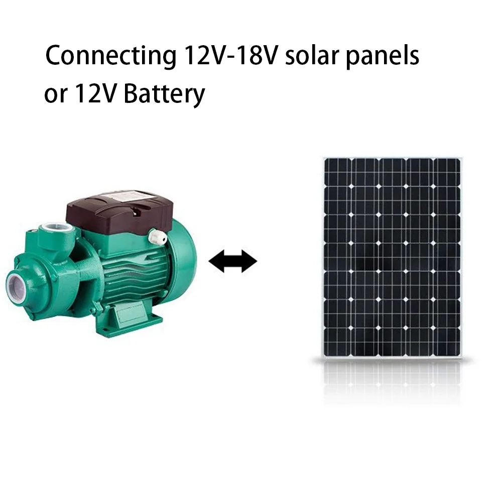 Imagem -03 - Solar Vortex Bomba de Água para Agricultura dc 12v 24v Max Head 13m Bomba Submersível Max Flow 1.5 Tpm Bomba Solar para Agricultura