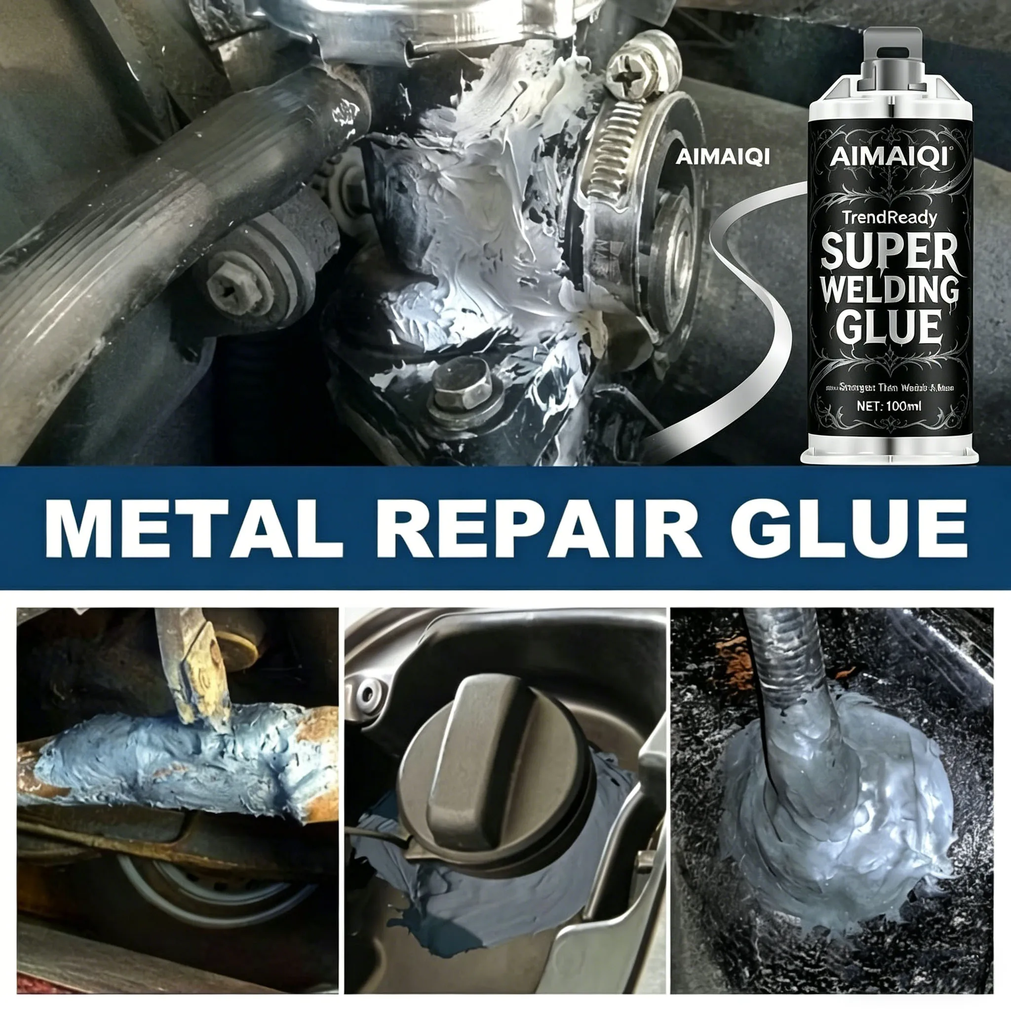 Strong Permanent Welding Glue for All Materials, Waterproof Heat Resistant Bond Adhesive for Metal Plastic Ceramic Glass Rubber,