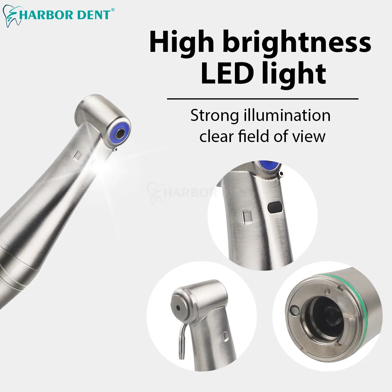 Dental Implant Reduction LED Fiber Optic 20:1 Contra Angle Push Button Low Speed Handpiece Dentistry Surgery Equipment