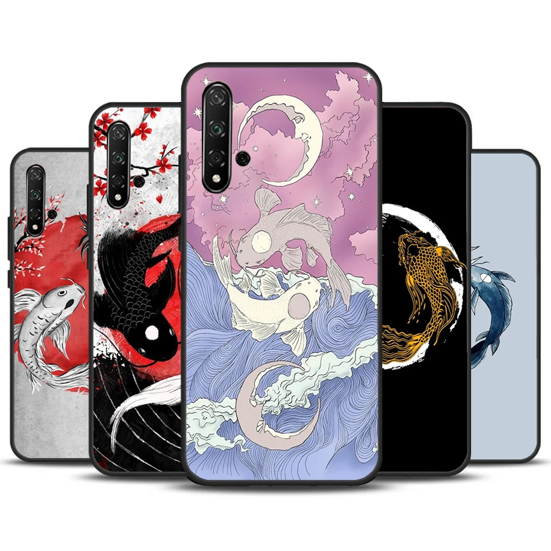 Koi Fish Yin Yang Phone Case For Huawei Nova 11 Pro 11i 8i 3i 9 10 SE 5T Y60 Y61 Y70 Y90 Y91 P20 P30 P40 Lite