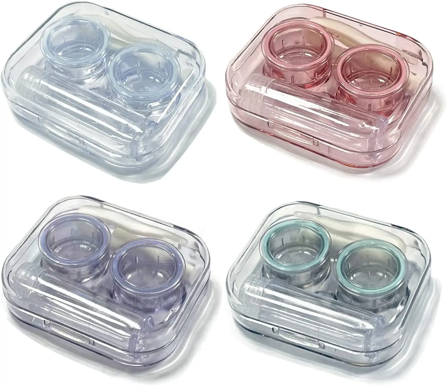 Contact Lens Case, Travel Size Flip Top Cute Contact Lenses Applicator Remover Tool Kit with Solution Bottle for Daily Outdoor