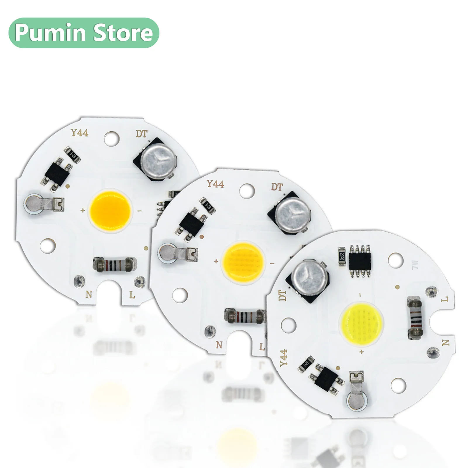LED cob chips 3W 5W 7W 10W golden thread Beads Light Source 44mm Intelligent IC Does Not Require Driving Suitable Spotlights DIY
