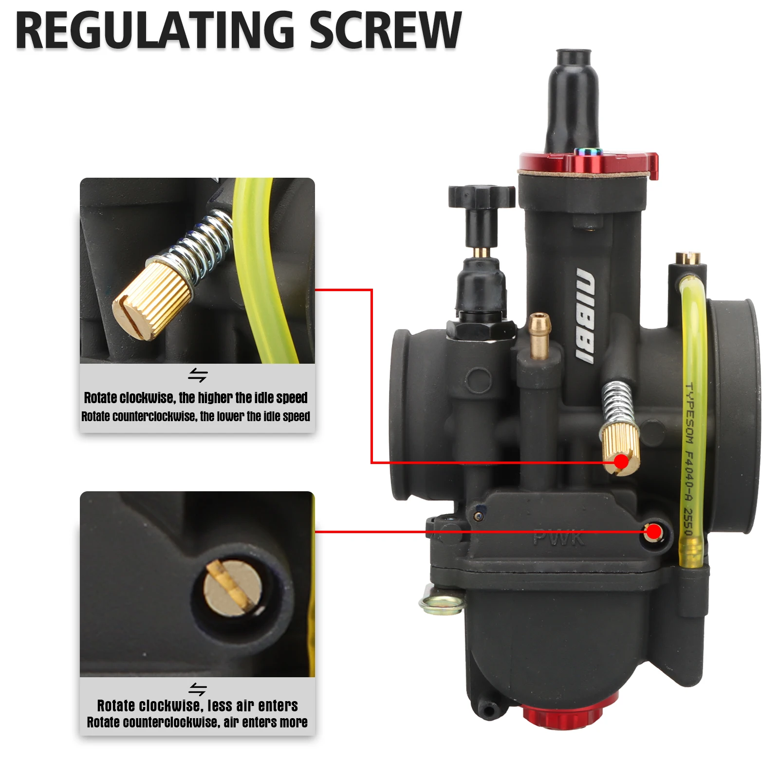 NIBBI Motorrad PWK Racing Vergaser 30/32/34mm Power Jet Carb 55mm Luftfilter Kit für Yamaha Suzuki Pitbike 250cc-400cc Motor – Detail 5
