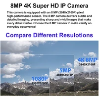8MP 5MP Indoor IP Camera H.265 POE HD Mini Type Security Metal ONVIF P2P CCTV System Video Surveillance Cam 2