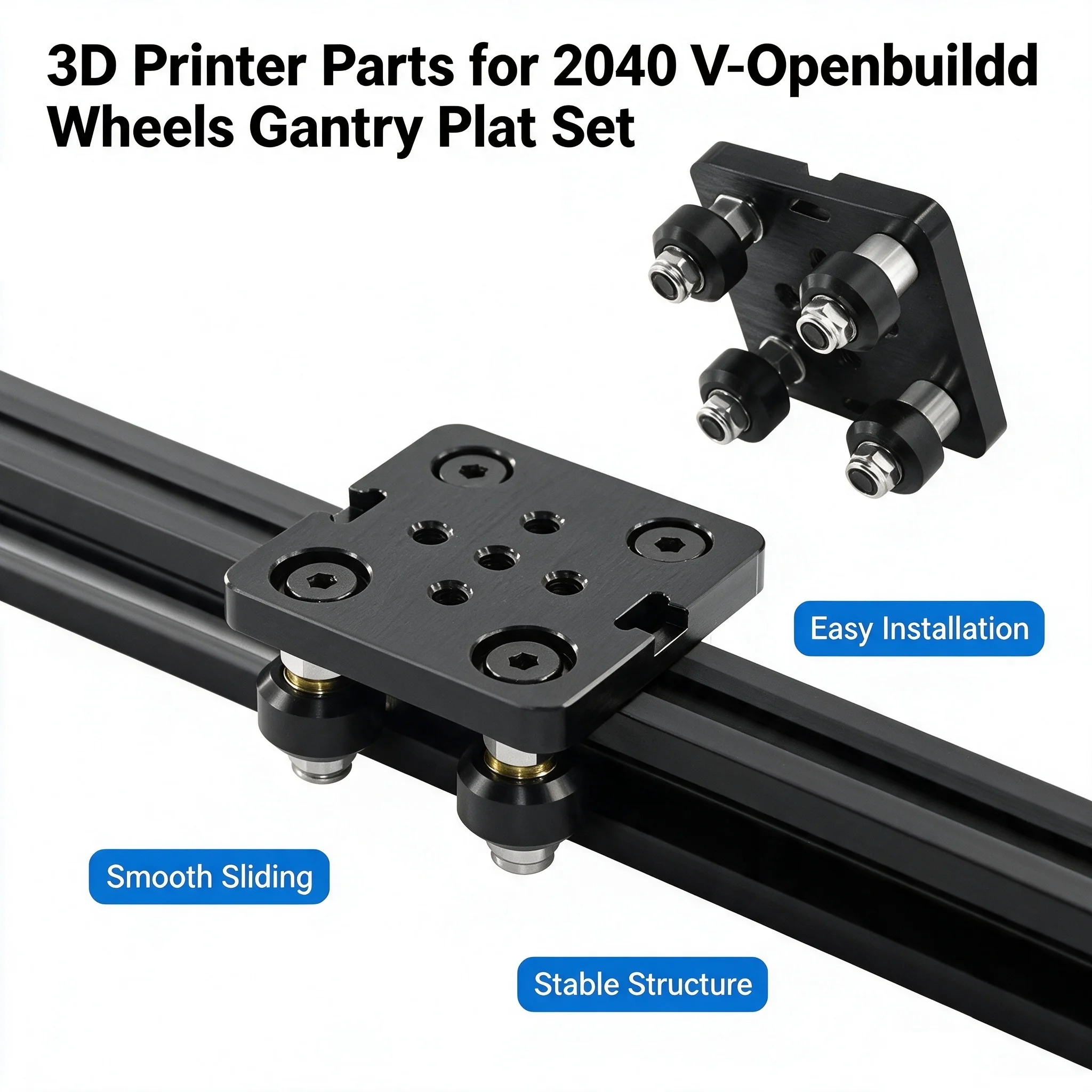 2020 V-Openbuildd Wheels V Gantry Plat Set Special Slide Plate Pulley For 2020 \2040 V-slot Aluminum Profiles For 3d V-slot!