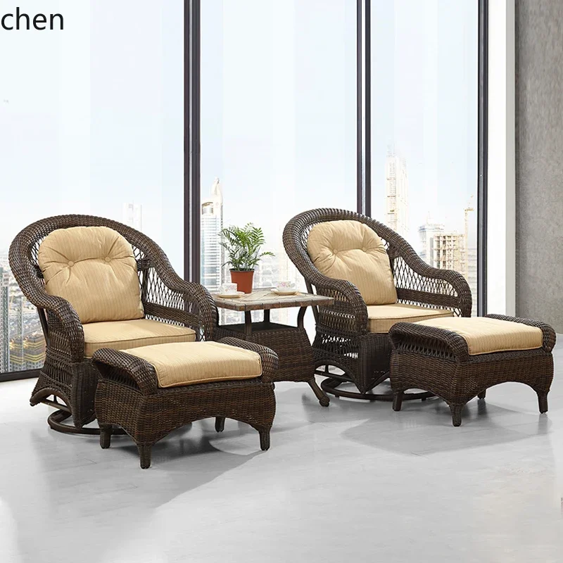 ZML Three-Five-Piece Set Marble Tabletop Coffee Table Table and Chair Garden Courtyard casual Balcony Table and Chair