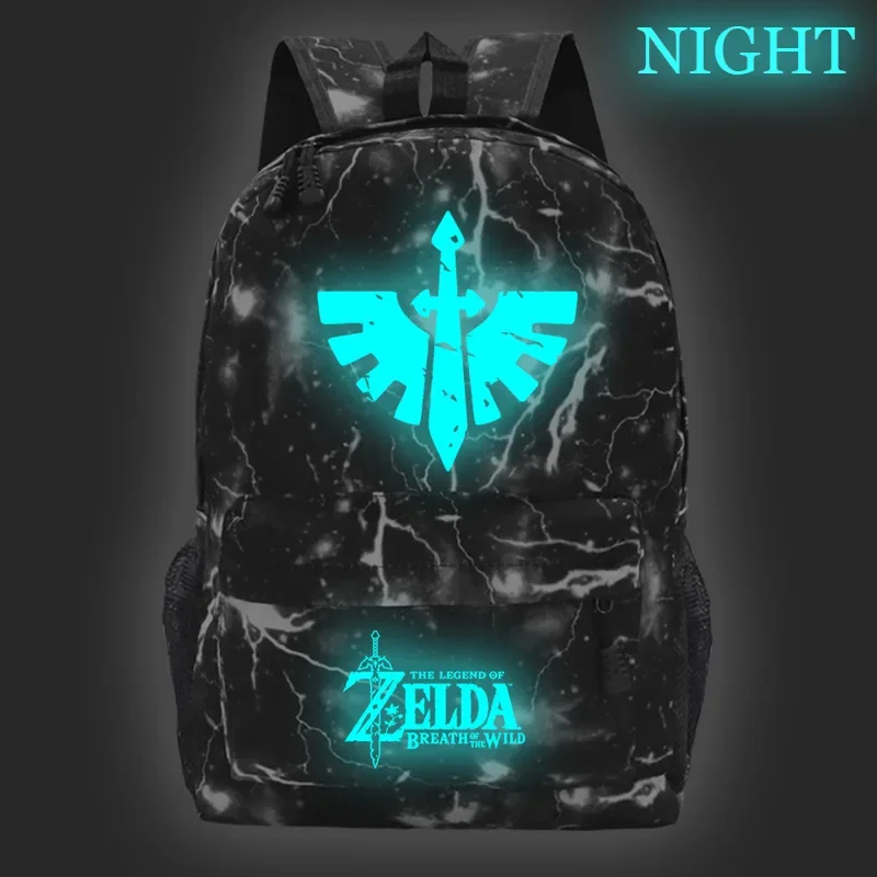 Game The Legend of Zeldaes Backpack Luminous Glowing School Bag for Teenagers Unisex Schoolyard Laptop Mochila Travel Casual Bag