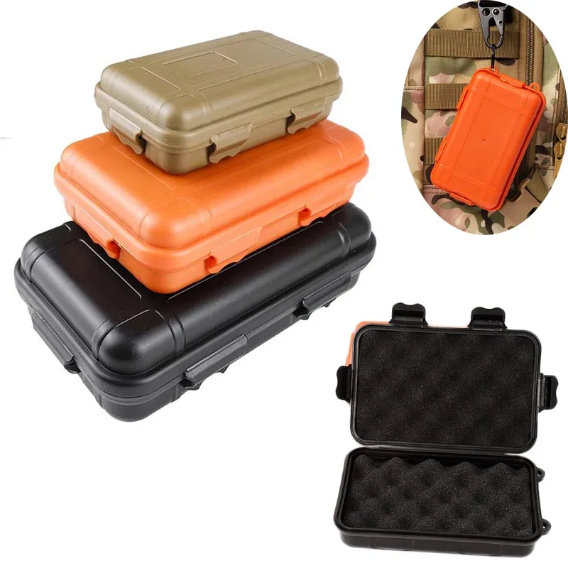 EDC Tool Hard Case Box Small Organizer with Foam Shockproof Waterproof Sealed Box Survival Tools Container To Protect Gadgets
