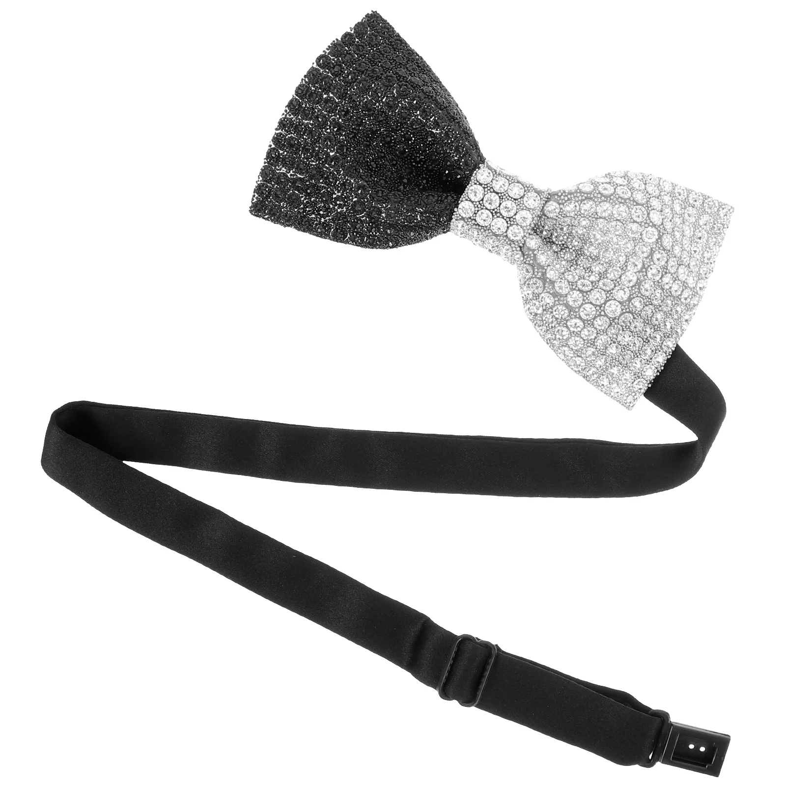 

Rhinestone Bow Men Pre Bling Bow Tie tied Wedding Rhinestone Bowtie For Men Banquet Party Color Block Decorative Bowtie Clips