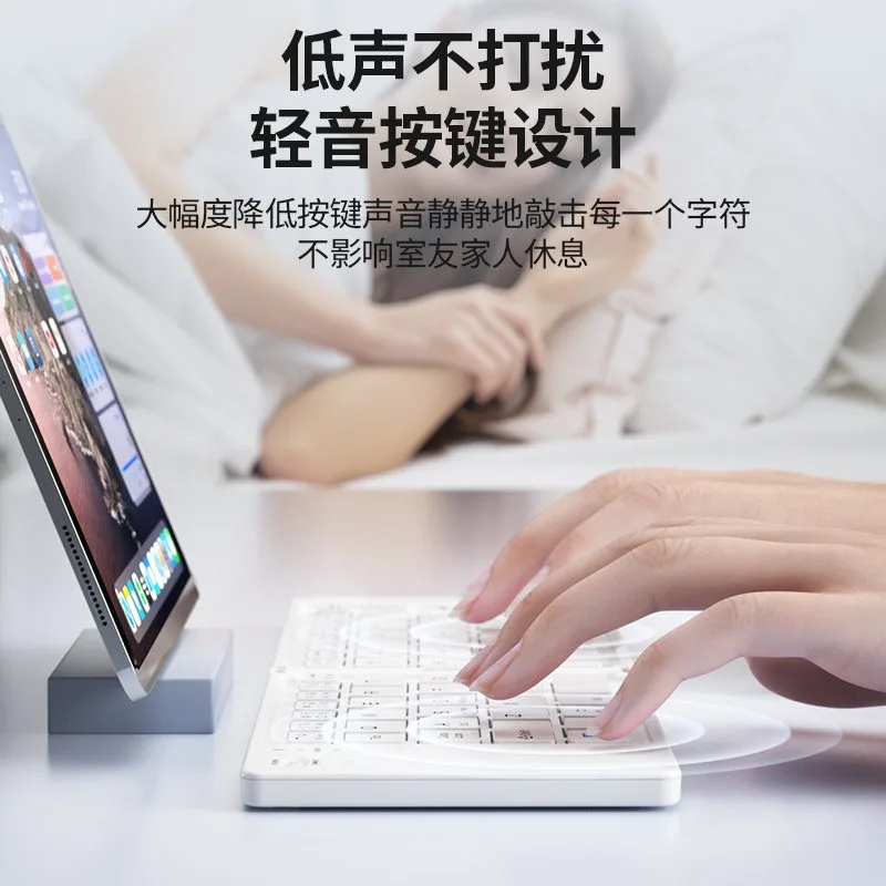 For Huawei Xiaomi Apple iPad Bluetooth Folding Keyboard Mouse Combo Portable Wireless Universal