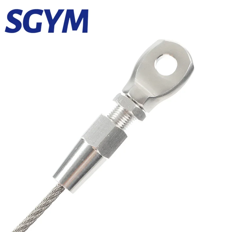 10 pçs grau marinho 316 aço inoxidável swageless olho terminal fio cabo corda diy montagem aparelhamento kit balaustrada