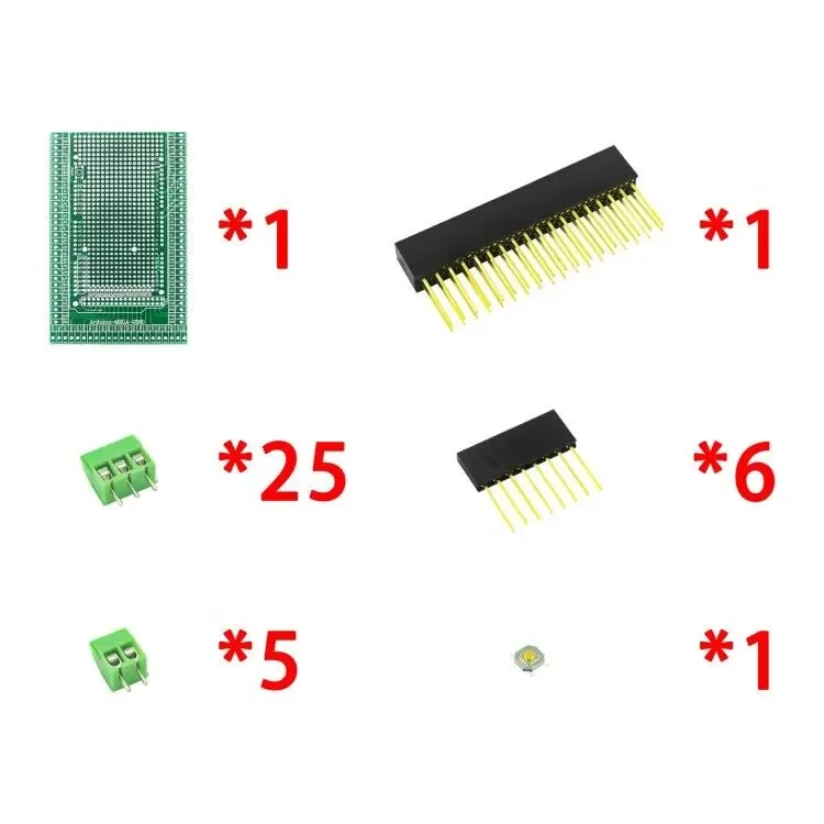 Kit Papan Pelindung Blok Terminal Sekrup Prototipe PCB Dua Sisi untuk MEGA-2560 Mega 2560 R3 Mega2560 R3