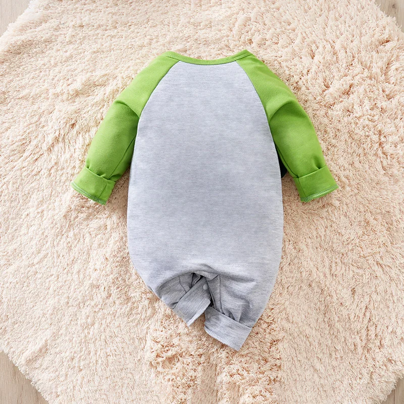 Baby Long Sleeve Spring and Autumn Dinosaur Cute Cool Boys Girls Good Outfit Infant Clothes Toddler Jumpsuit Costume Trendy Soft