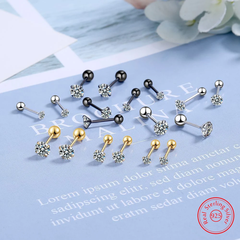 

Original Jewelry Women's 925 Sterling Silver Stud Earrings Fashion FQL25137