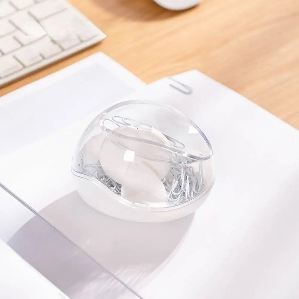 Rolling Creative Student Office Supplies School Clips Dispenser Paperclip Holder Desk Storage Magnetic Absorption Box