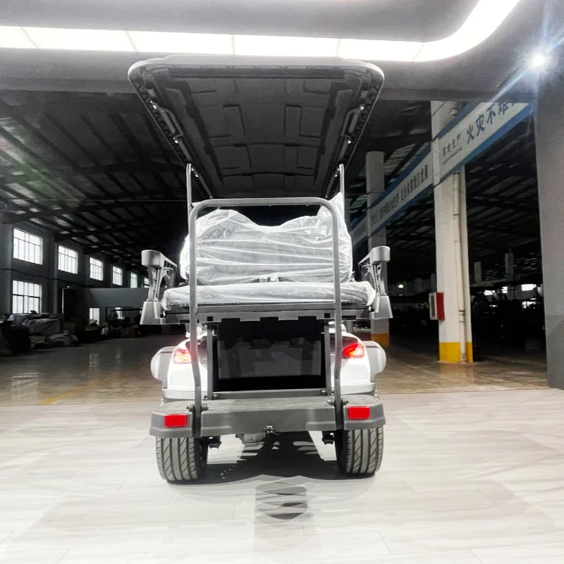 

Самый продаваемый электрический гольф-кар 2+2 (4-местный) для гольф-полей и вечеринок, с передним бампером, передней корзиной и внедорожными шинами