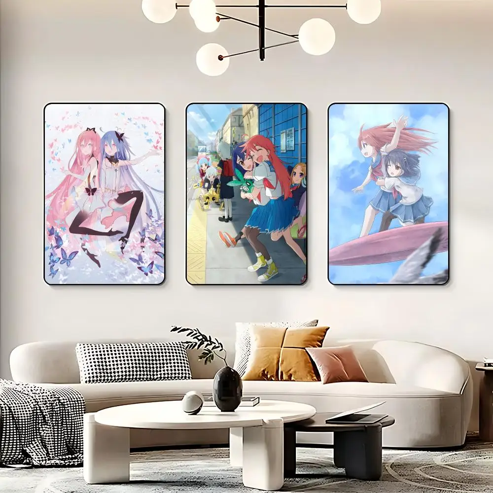 Anime F-Flip Flappers Poster HD Self Adhesive Waterproof Wall Art Ideal for Home Office Dorm Bedroom Great Gift